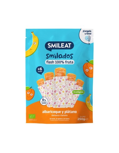 Smilados Bio Albaricoque y Plátano 50g | Smileat Natural