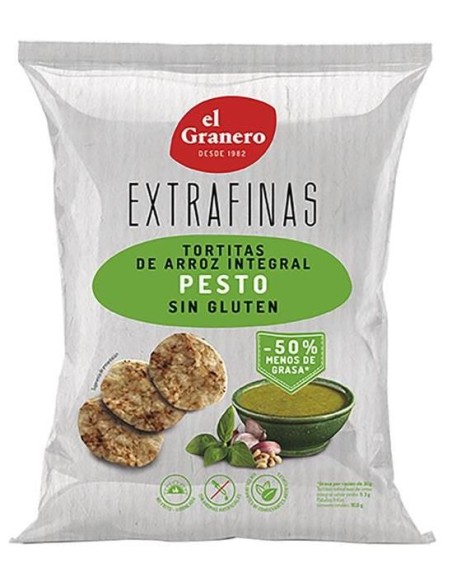 Tortitas de Arroz Integral Pesto Sin Gluten 60g El Granero