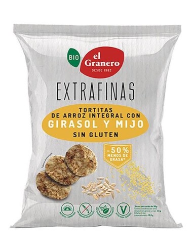 Tortitas de Arroz Integral Bio Sin Gluten 60g El Granero
