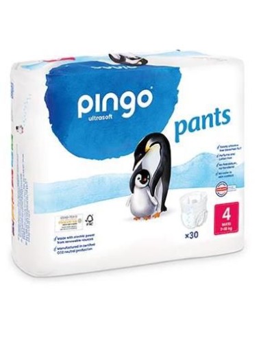 Pañales Braguita T4 Bio Pingo 30 unidades – Suave y ecológico