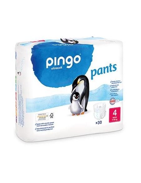 Pañales Braguita T4 Bio Pingo 30 unidades – Suave y ecológico
