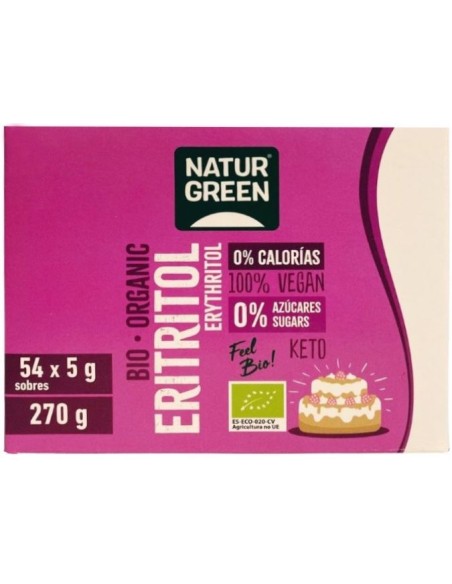 Eritritol Sticks Naturgreen 54 x 5 g - Endulza sin calorías