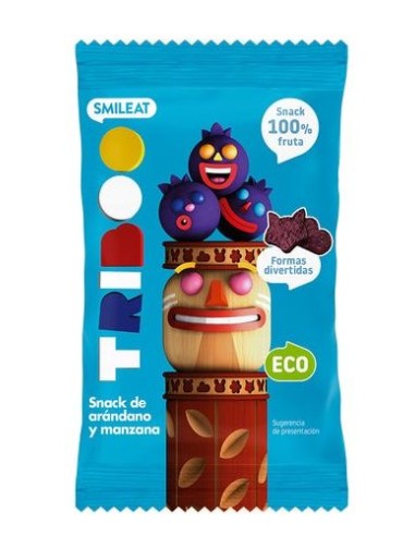 Snacks Bio de Arándanos y Manzana Smileat 25 g Saludables
