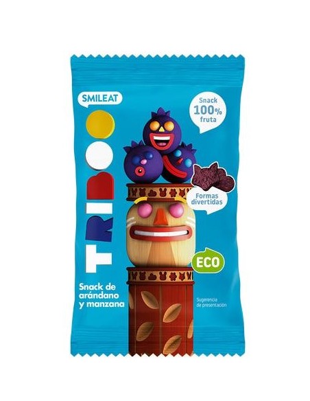 Snacks Bio de Arándanos y Manzana Smileat 25 g Saludables