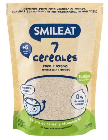Papas de Cereais Bio Smileat 7 200g – Nutrição Natural