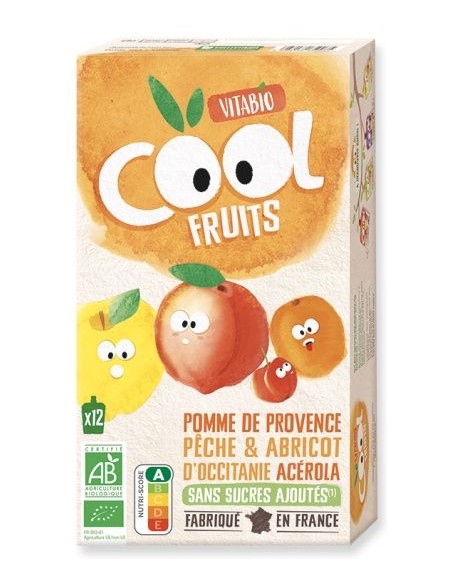 Vitabio Cool Fruits Manzana Melocotón Albaricoque 12x90g