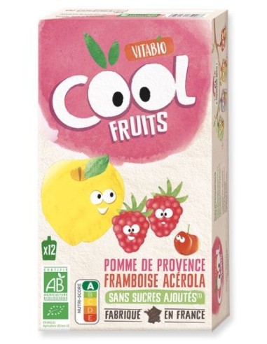 Vitabio Cool Fruits Manzana Frambuesa 12 x 90 g Natural