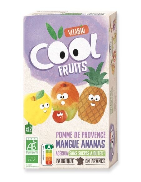 Vitabio Cool Fruits Manzana Mango Piña 12 x 90 g Natural