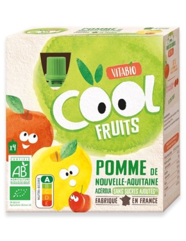 Vitabio Cool Fruits Maçã 4x90g Bebê Bio Natural e Saudável