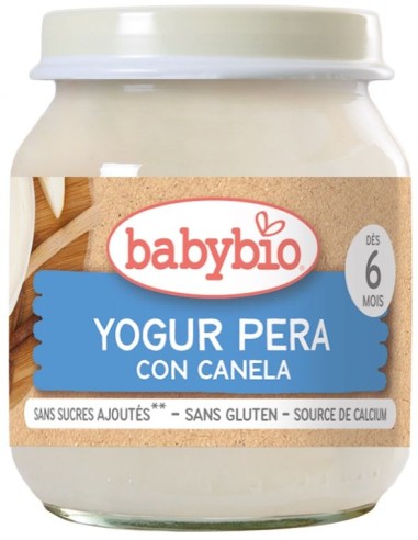 Babybio Yogur Pera Vaca 2x130g - Nutrición Natural Bebés