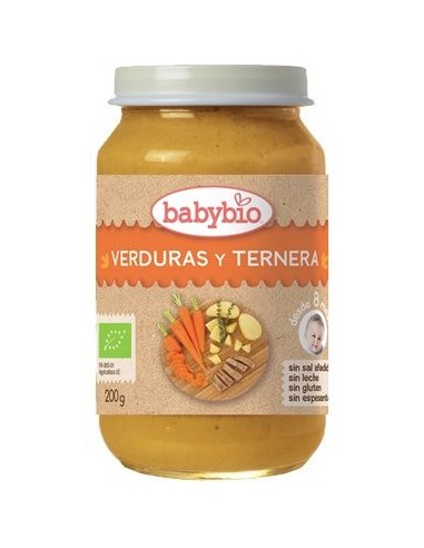 Potito Bio Verduras y Ternera Babybio 8 meses 200g