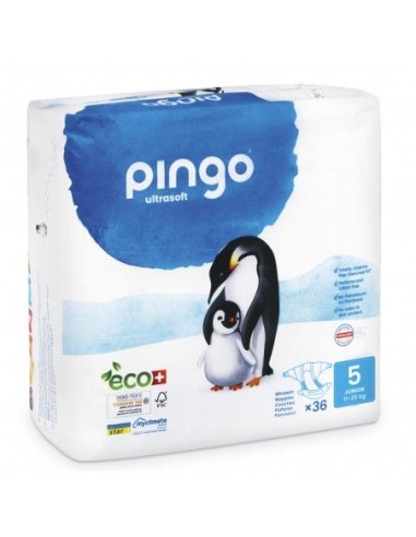 Pañales Bio T5 12-25 Kg Pingo 36 Unidades Ecológicos