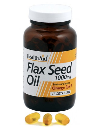 Aceite de Linaza 1000 mg 60 Vcáps Health Aid – Salud Natural