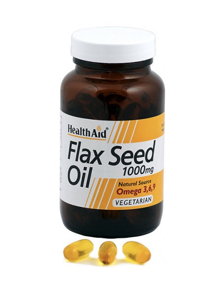 Aceite de Linaza 1000 mg 60 Vcáps Health Aid – Salud Natural