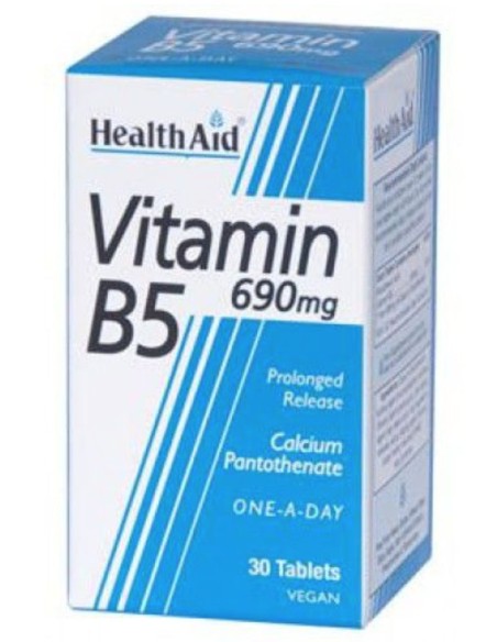 Vitamina B5 690 mg Health Aid - 30 Comprimidos Energía Vital