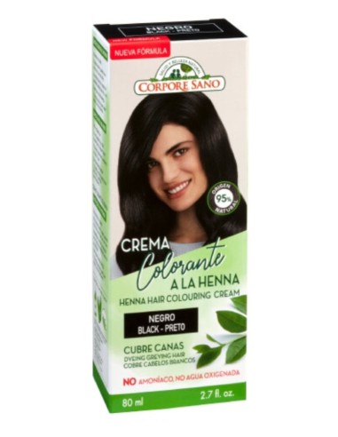 Crema Colorante a la Henna Negro