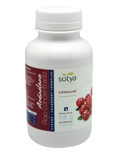 Arándano Rojo Concentrado 650mg 90 Cápsulas Sotya Natural