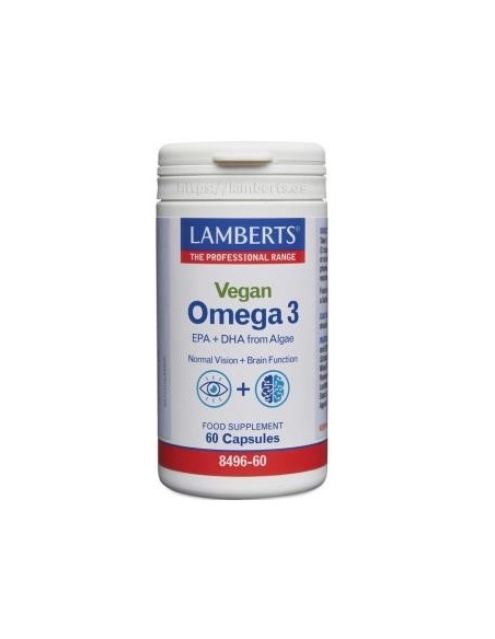 Pack 2 Omega 3 Vegano Lamberts  60 Cápsulas Saludables