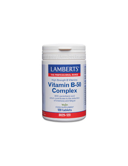 Pack 2 Vitaminas B-50 Lamberts 120 Tabletas Energía Vital