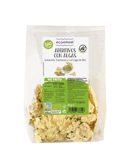 Aperitivo Guisantes, Espinacas y Alga Lechuga de Mar