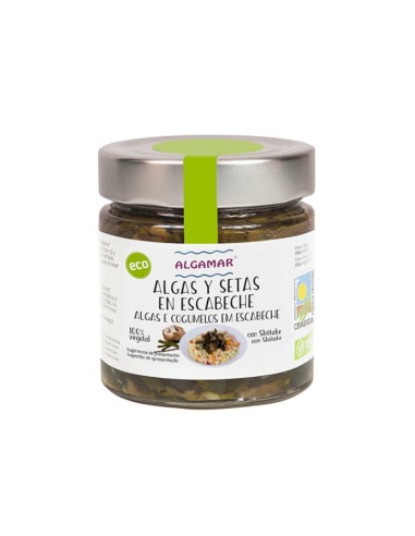 Algas y Setas en Escabeche  - Algas con Shiitake, Aceite de Oliva y Vinagre de Manzana