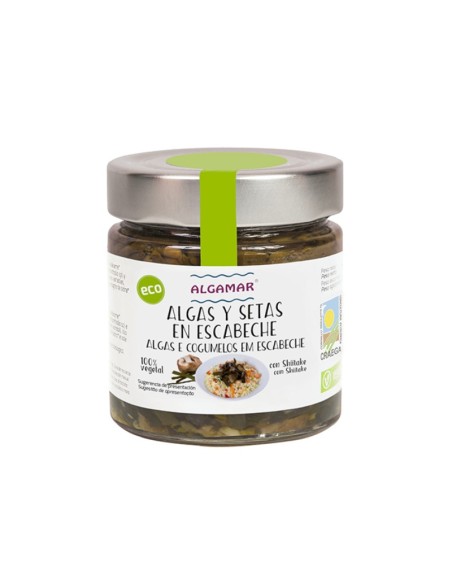 Algas y Setas en Escabeche  - Algas con Shiitake, Aceite de Oliva y Vinagre de Manzana