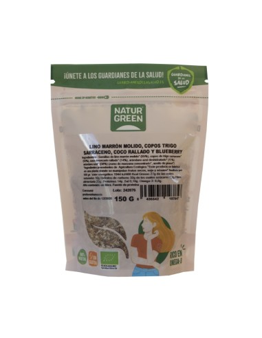 Semillas de Lino,Trigo Sarraceno, Coco, Blueberry Bio 150 g