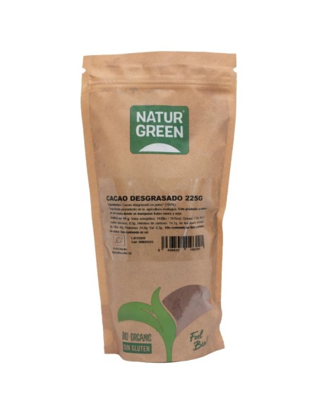 Cacao desgrasado Bio 225 G