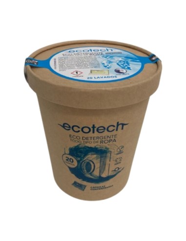 Eco Caps Detergente Ecotech 20 cápsulas, limpeza natural