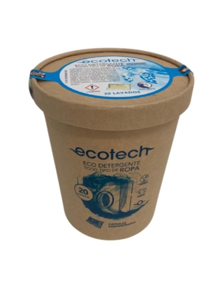 Eco Caps Detergente Ecotech 20 cápsulas, limpeza natural