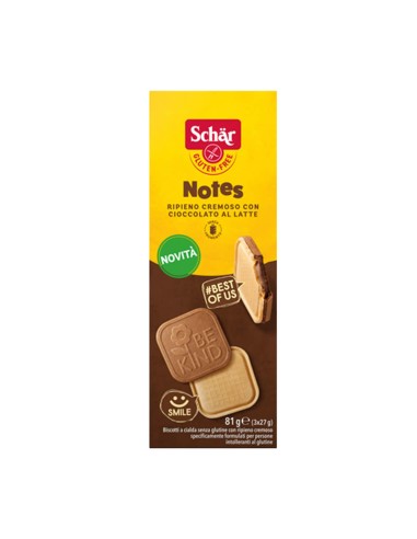 Galletas Notes rellenas de Chocolate **NUEVO** de Schar