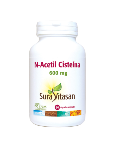 N-Acetil Cisteína 60 cápsulas Sura Vitasan | Antioxidante eficaz