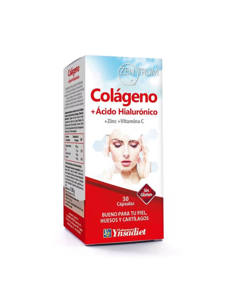 Colageno + Acido Hialuronico 30 Caps. Zentrum 30 Caps. de Ynsadiet**