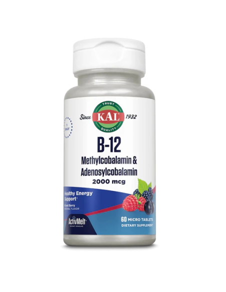B12 Methylcobalamin & Adenosylcobalamin 2000 mg Solaray