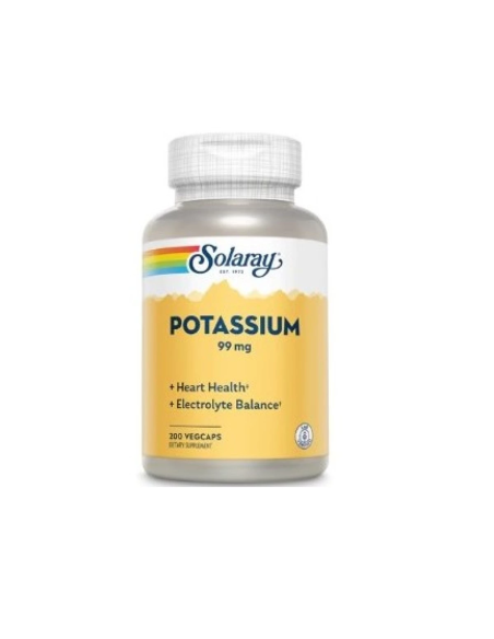 Big Potassium Citrate 99 mg Solaray - 200 Cápsulas Veganas