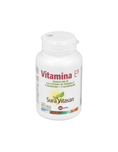 Vitamina E Natural 400Ui 60 Perlas Sura Vitasan  Antioxidante