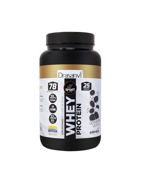 Whey Protein Concentrado Biscoitos E Creme 750G Sport Live Drasanvi