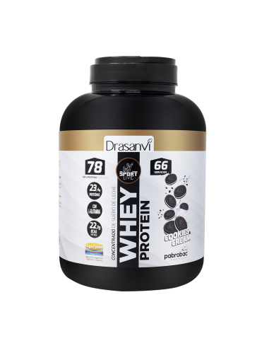 Whey Protein Concentrado Biscoitos E Creme 2Kg Sport Live Drasanvi