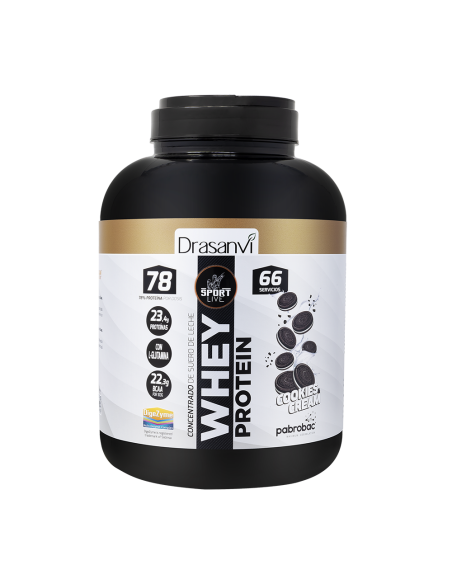 Whey Protein Concentrado Biscoitos E Creme 2Kg Sport Live Drasanvi