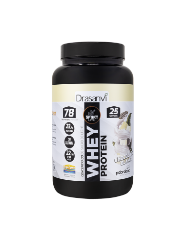 Whey Protein Concentrado de Chocolate Branco 750G Sport Live Drasanvi