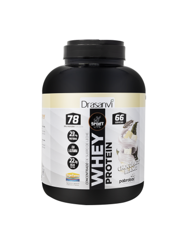 Whey Protein Concentrado Chocolate Branco 2Kg Sport Live Drasanvi