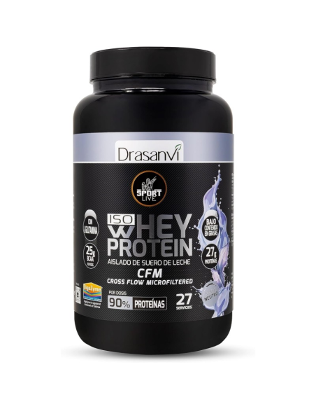 Whey Protein Isolado Neutro 800G Sport Live Drasanvi