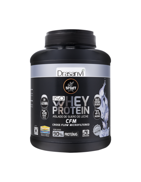 Whey Protein Isolado Neutro 1.6Kg Sport Live Drasanvi