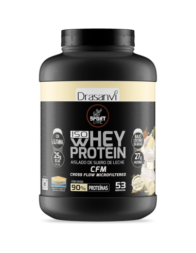 Whey Protein Isolado Choco Blanco 1.6Kg Sport Live Drasanvi