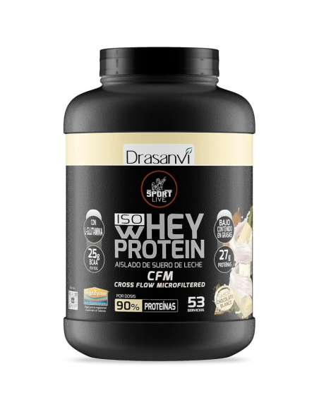 Whey Protein Isolado Choco Blanco 1.6Kg Sport Live Drasanvi