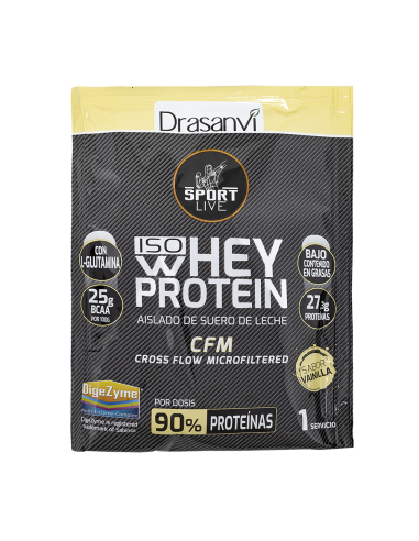 Monodosis Whey Protein Aislado Vainilla 30G Sport Live Drasanvi