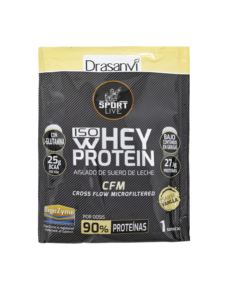 Monodosis Whey Protein Aislado Vainilla 30G Sport Live Drasanvi