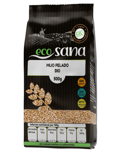 Mijo Pelado Bio 5Kg Ecosana  Grano Natural y Saludable