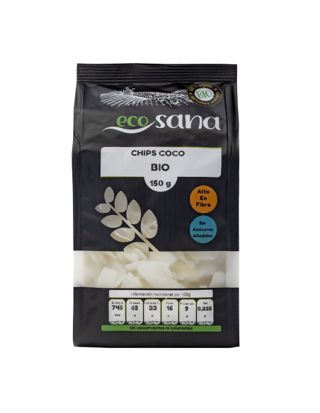 Lascas de Coco Bio 150G Ecosana | Lanche Natural e Saudável