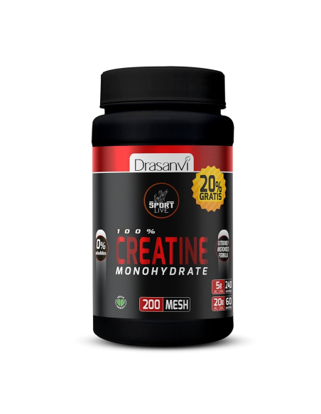 Creatina Monohidrato 1Kg 200 Mesh + 20% Extra Drasanvi